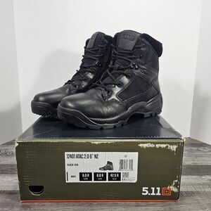 5.11 Tactical ATAC 2.0 6" Men's Black Boots Size 9 Leather Nylon
